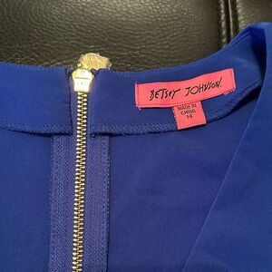 Betsey Johnson Royal Blue Dress with Gold Zipper